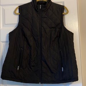 1X Black Quilted Vest